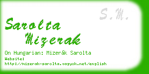 sarolta mizerak business card