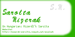 sarolta mizerak business card